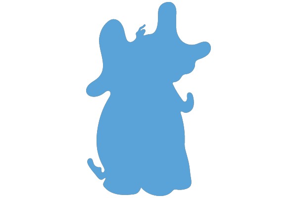 Blue Silhouette of a Ghostly Figure