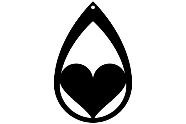 A Symbol of a Heart with a Drop Shape