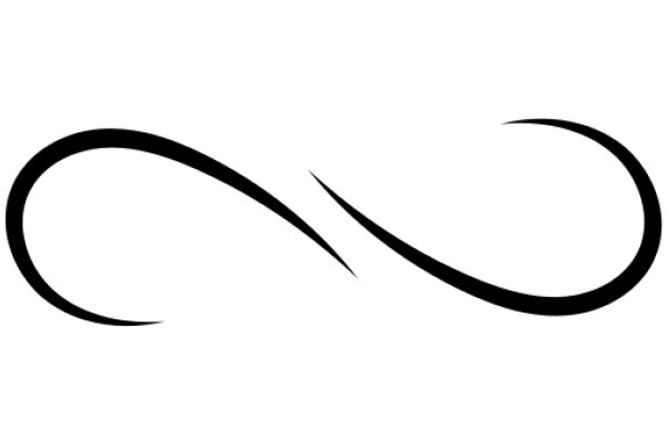 Elegant Black Infinity Symbol on White Background