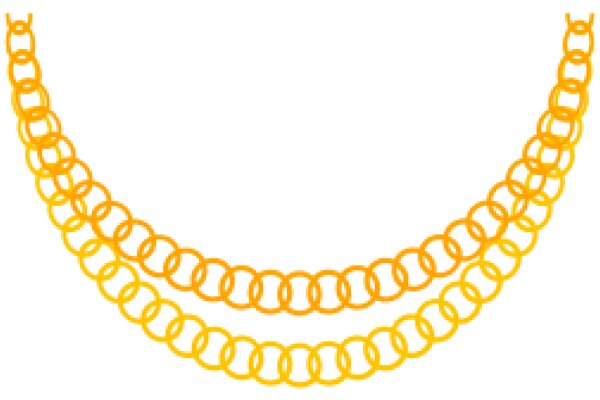 Vibrant Yellow Chain Necklace Against White Background