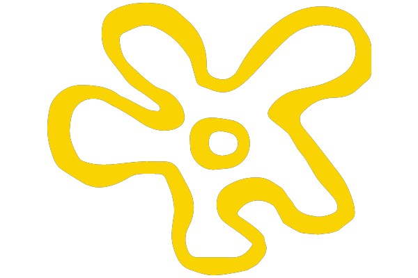 Vibrant Yellow Logo with a Curved Design