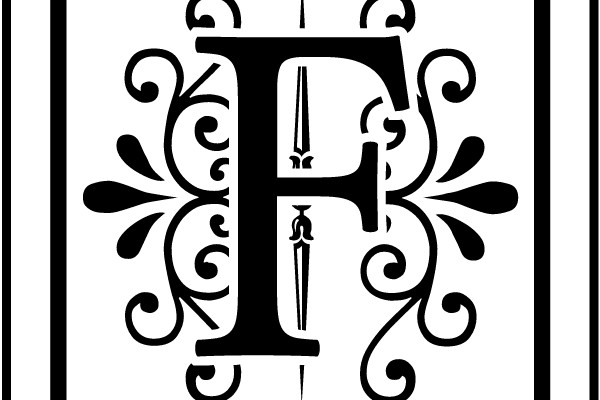 Ornate Letter 'F' Badge