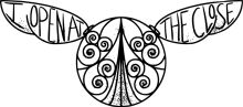 The Close-Up Artwork of a Stylized Butterfly with the Words 'I Open the Close' Written on It