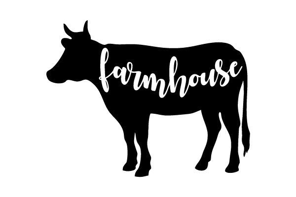 Farmhouse Cow Silhouette