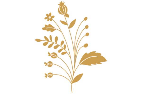 Golden Floral Design: A Symphony of Nature's Beauty