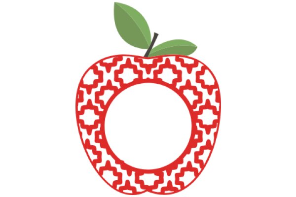 Vibrant Apple with Red and Gold Patterns