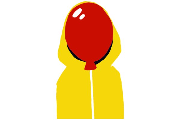 A Vibrant Display of Color and Shape: A Red Balloon and a Yellow Jacket