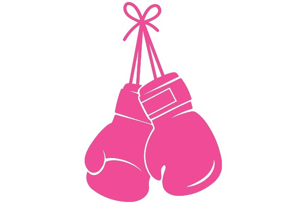 Pink Boxing Gloves with a Pink Ribbon