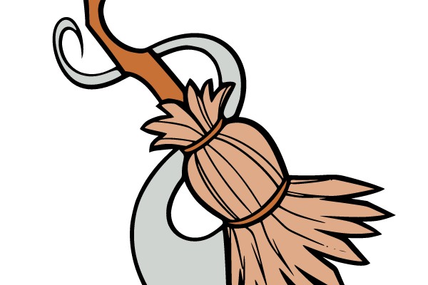 Whimsical Broomstick Clipart