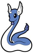 Whimsical Blue Creature with Horns and Wings