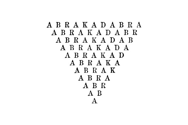 Pyramid of Repeating Words