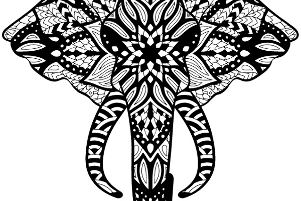 Stylized Elephant Design