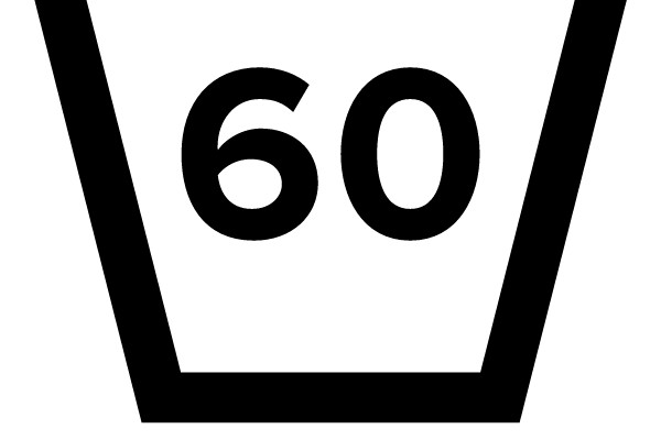 60 Degree Wash Symbol