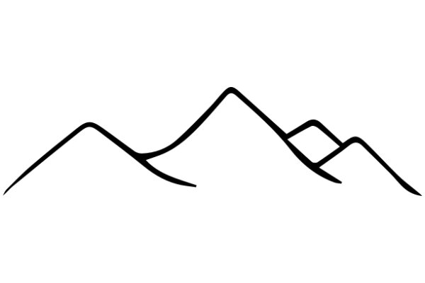 Simplistic Mountain Silhouette
