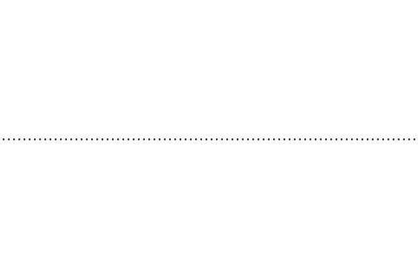 A Solid White Background with a Horizontal Line of Dots