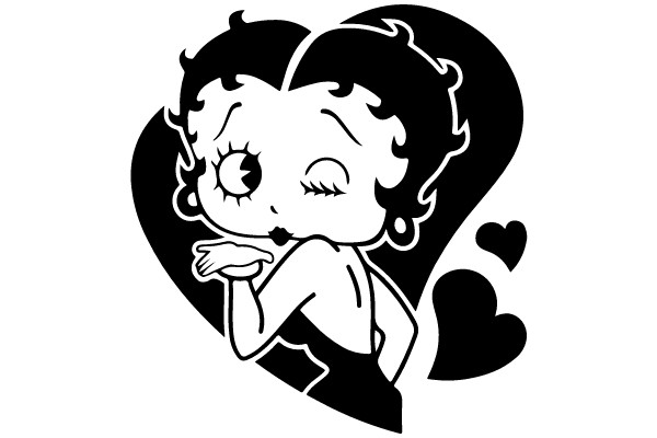Betty Boop Inside a Heart Shape