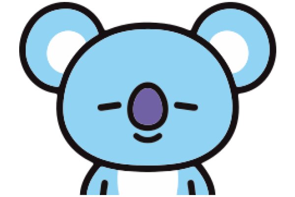 A Friendly Blue Cartoon Character with a Smile and a Purple Nose