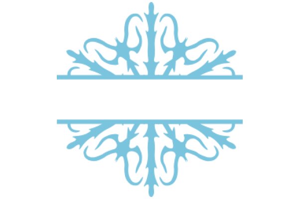 Stylized Blue Snowflake Design