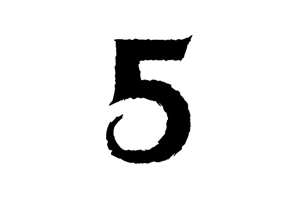 Bold Number Five