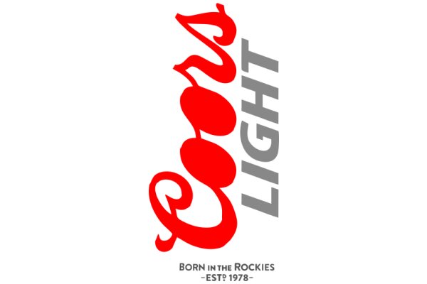 Red and White Logo for 'Rockies Light' with Text 'Born in the Rockies - Est. 1978'