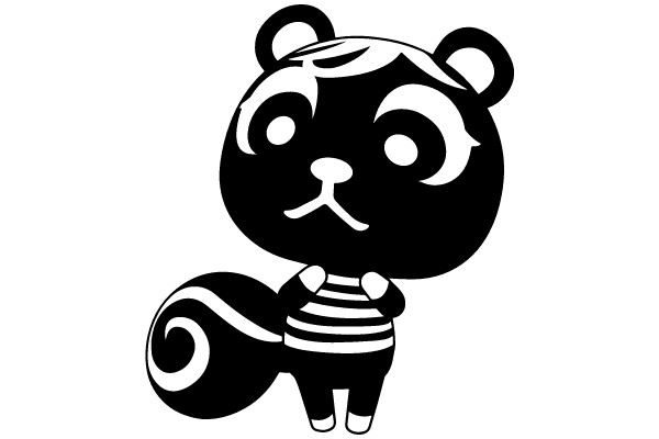 Charming Squirrel Character: Striped Apparel and Whimsical Tale