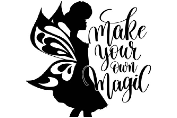 Make Your Own Magic: A Silhouette of a Figure with a Message of Empowerment and Creativity