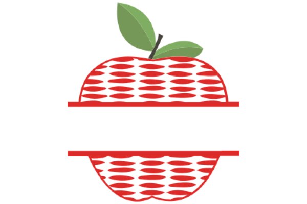 A Red Apple with a Green Leaf, Illustrated in a Simple, Stylized Design.