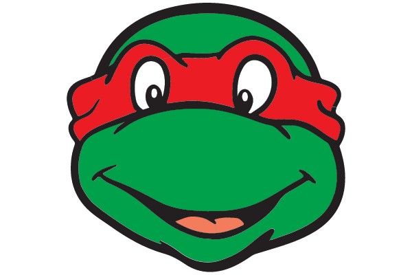 Smiling Teenage Mutant Ninja Turtle with Red Bandana