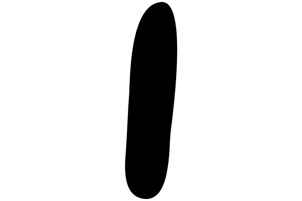 An Unfinished Black Oval Shape