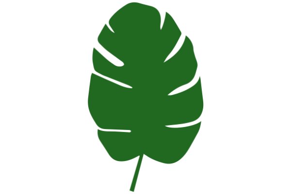 Simplistic Green Leaf Icon