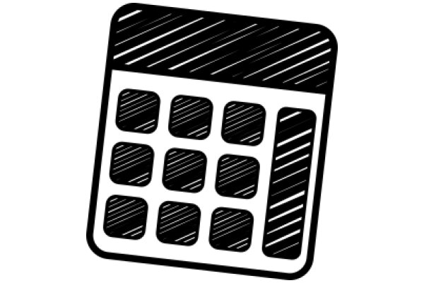 Stylized Icon of a Calendar with a Design
