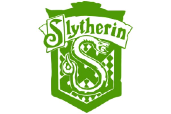 Stylized Logo of 'Slytherin' with a Snake Design