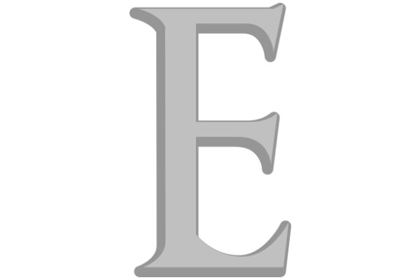A Digital Letter 'E' in a Modern, Sleek Font