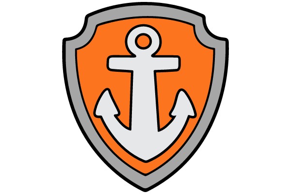 Nautical Shield with Anchor Symbol
