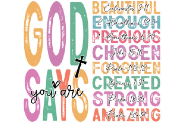 Colorful Bible Verses and Affirmations