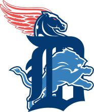 Detroit Lion Logo with a Horse's Wing