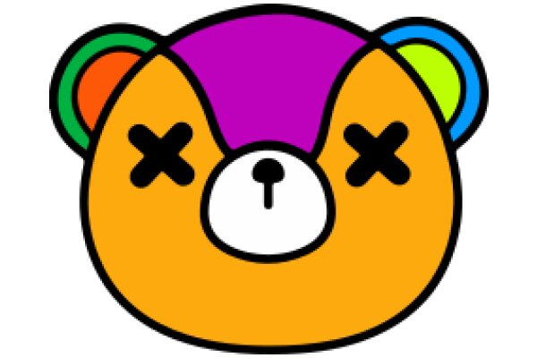 Vibrant and Friendly: A Colorful Cartoon Bear with a Unique Twist