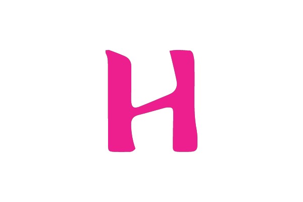 Bold Pink Letter H