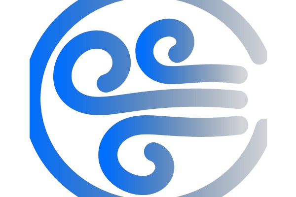 Stylized Blue Swirl Logo