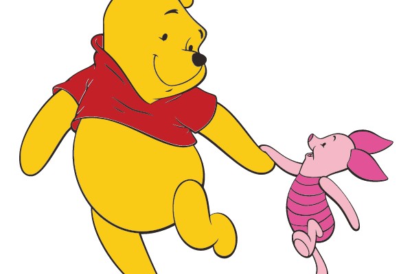 Winnie the Pooh and Piglet's Joyful Chase