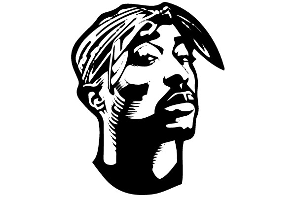 Tupac Shakur's Iconic Woodcut Portrait