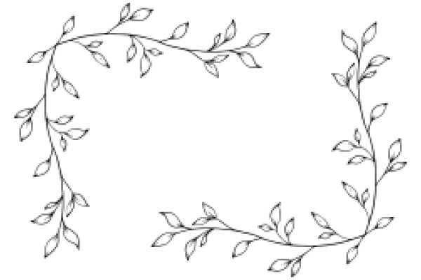 Simplicity in Art: A Line Drawing of a Branch and Leaves