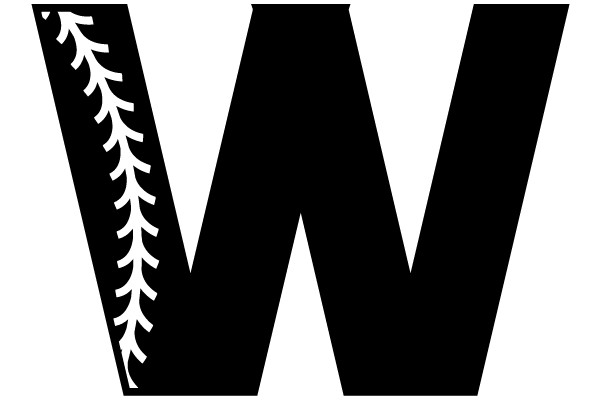 Baseball Stitched Letter W