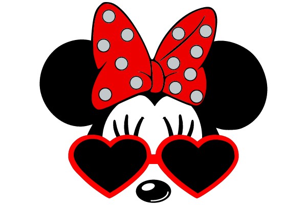 Minnie Mouse Iconic Red Bow and Heart-Shaped Sunglasses