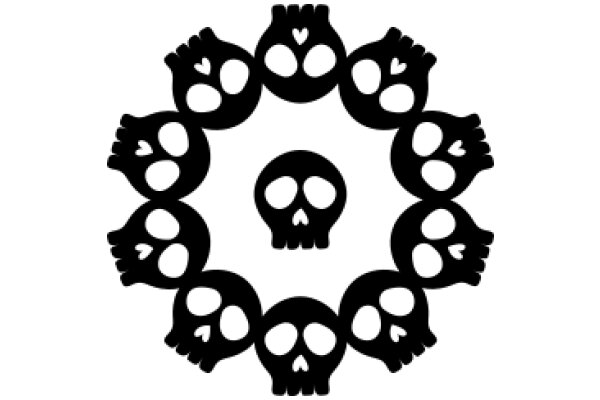 Symmetrical Skulls Design: A Pattern for Decorative Purposes