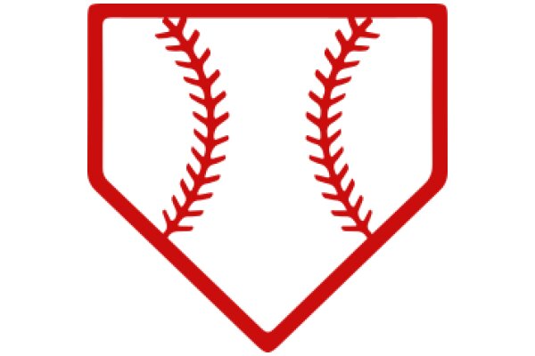 Red Baseball Logo on White Background