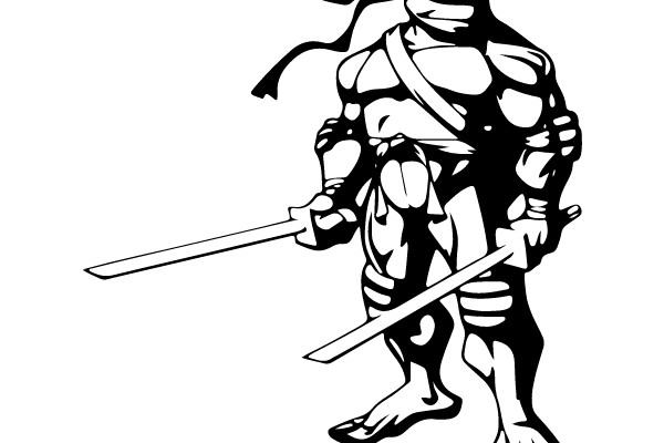 Samurai Turtle: The Monochromatic Battle Ready