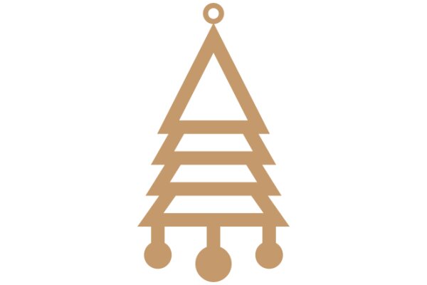 Simplistic Christmas Tree Icon with Wheels