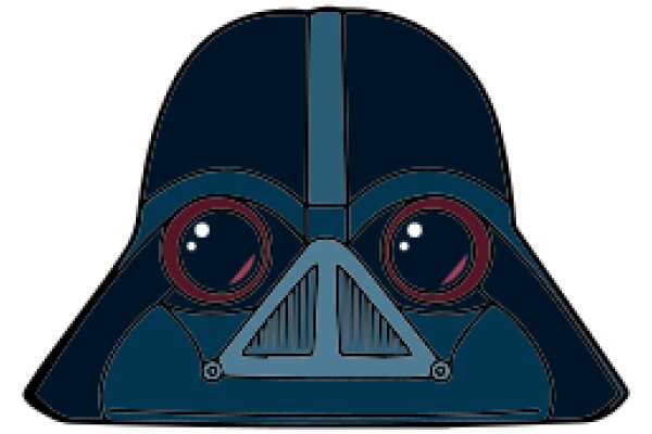 Stylish Illustration of a Darth Vader Helmet with a Modern Twist