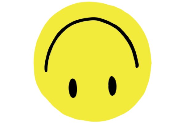 A Yellow Smiley Face Floating in a White Background